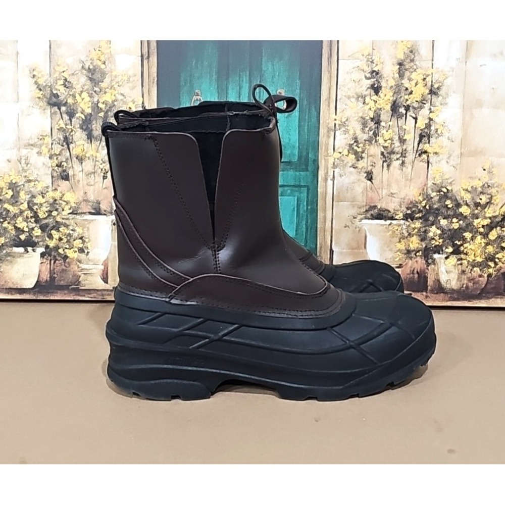 Kamik Dawson Boots Size 13 Gaucho Brown Leather Men's Thinsulate Waterproof - Picture 4 of 10